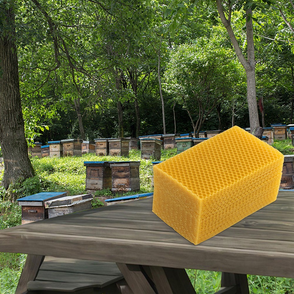 Craft and Bee Supplies Natural Beeswax Foundation Pack of 30 Size 9×13 2cm