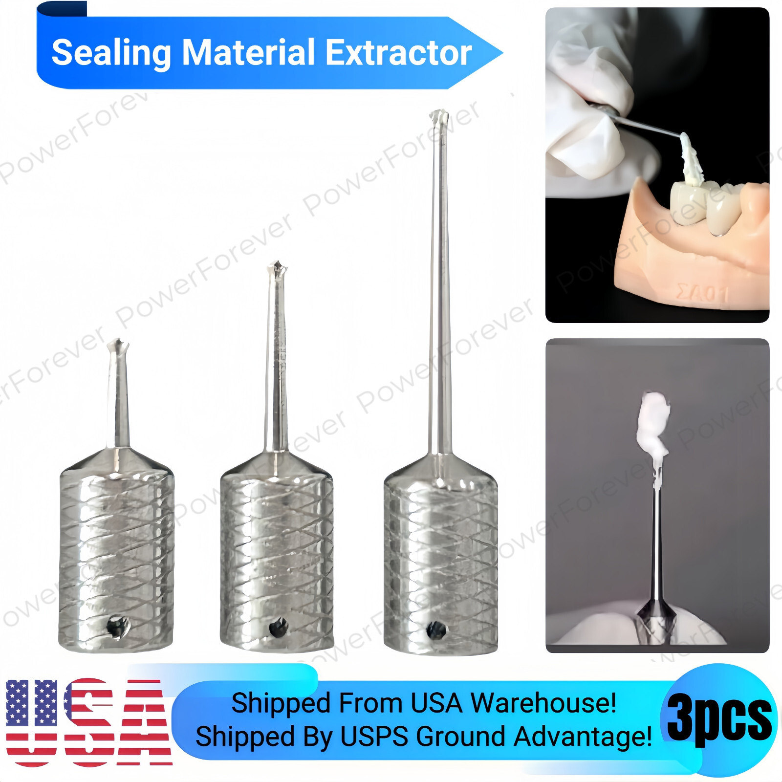 3Sizes Dental Sealing Material Extractor Remover Tool Suitable For Any System