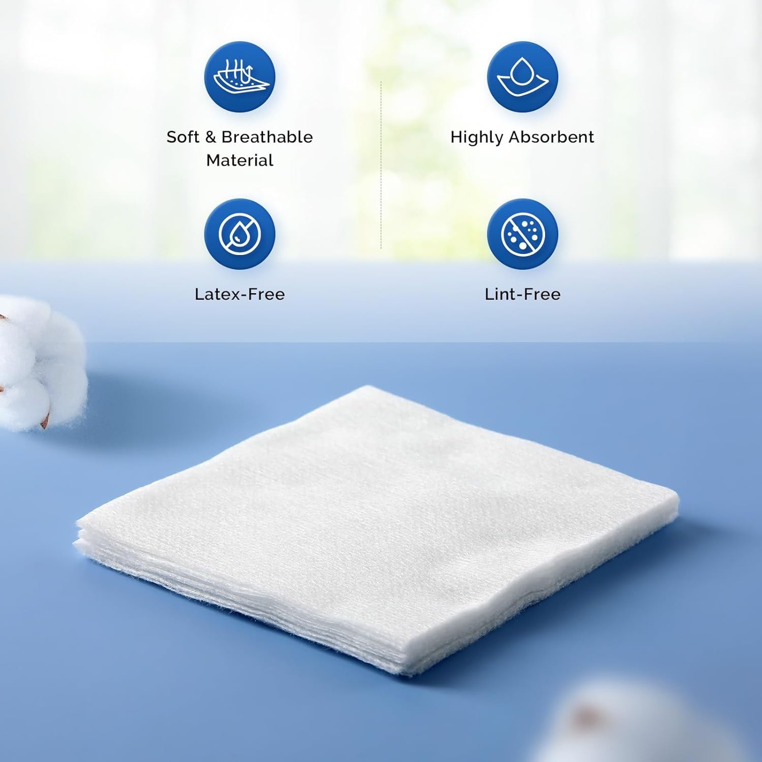 AMD RITMED Nonstick Gauze Dressing Pads, 4-Ply 2×2 Inch (400 sponges ) Sterile