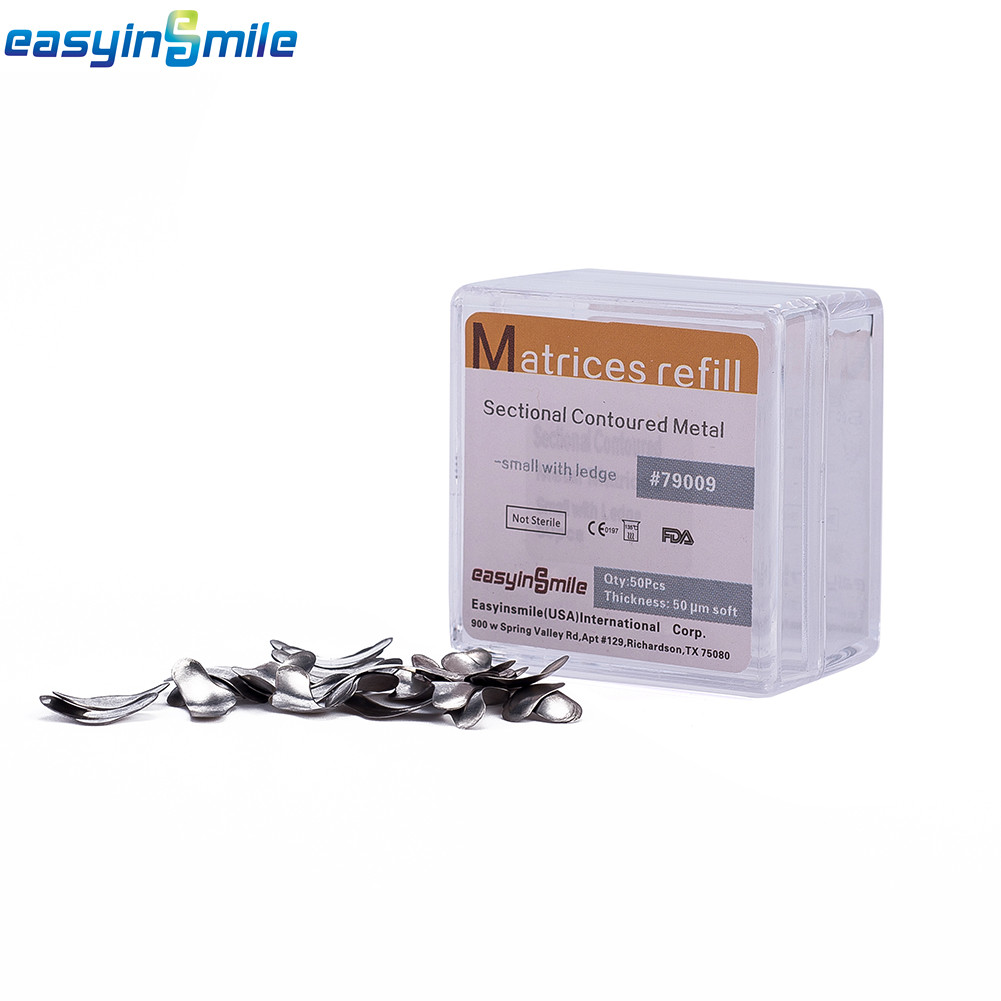 150Pc S/M/L Matrix bands dental Sectional Contoured refill pack Metal 50 μm soft