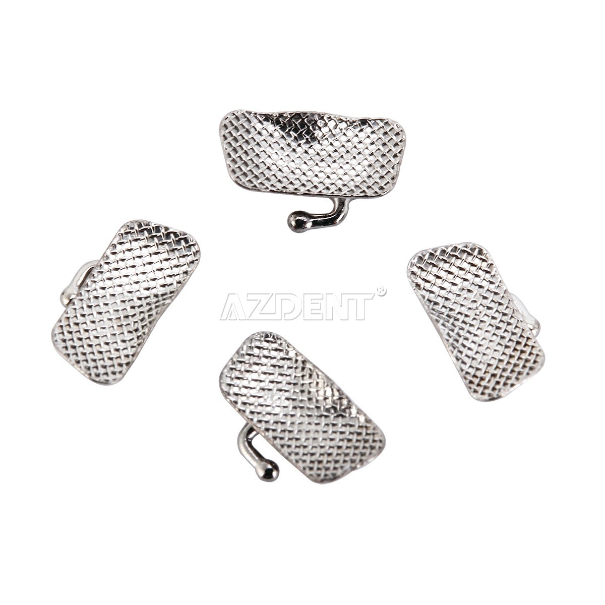 AZDental Orthodontic Lingual Buttons Traction Hook Round Mesh Base 10pcs/pack