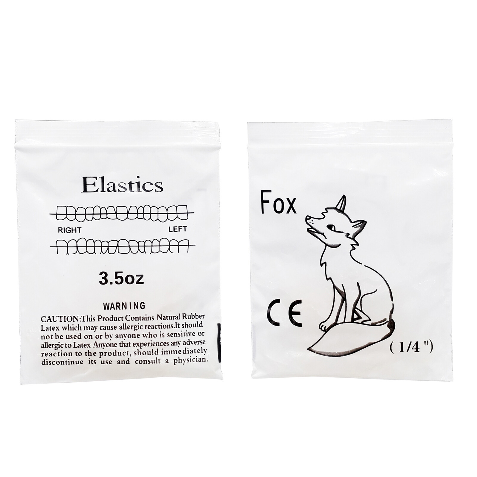 Dental Orthodontic Elastics Latex Braces Orthodontic Rubber Bands 3.5,5.0,6.5 OZ