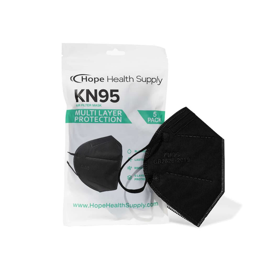 60 masks set KN95 Face Mask Respirator 5-Ply Protective-BLACK color