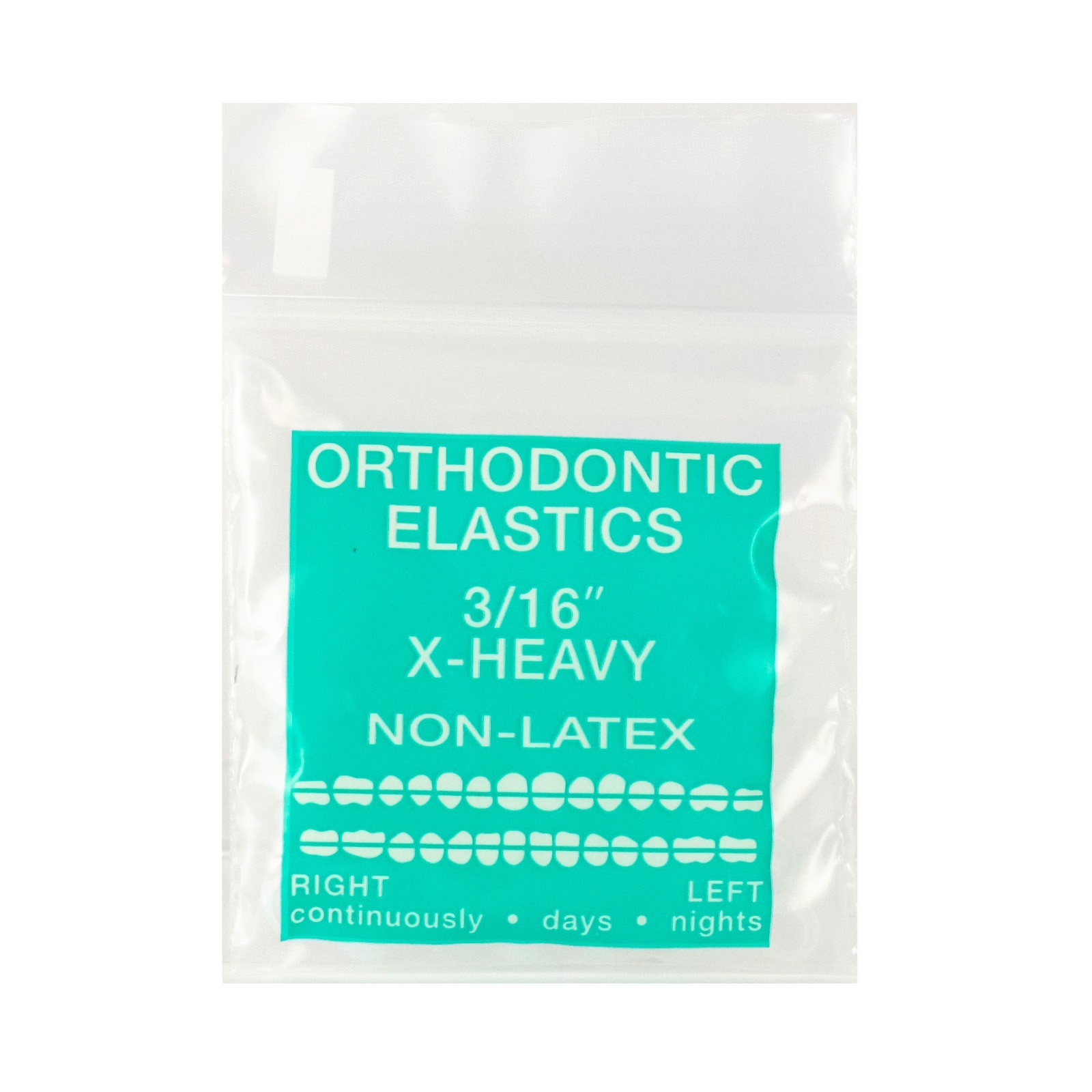 100pcs/pack JMU Dental Orthodontic Latex Free Elastic Bands Extra Heavy Clear