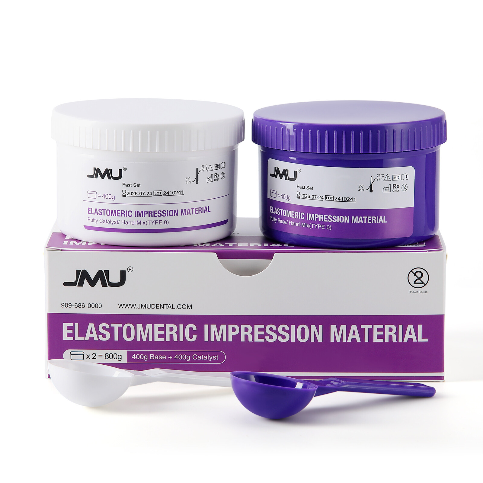 JMU Dental Putty 400G Regular/Fast Set PVS VPS Impression Material Base+Catalyst
