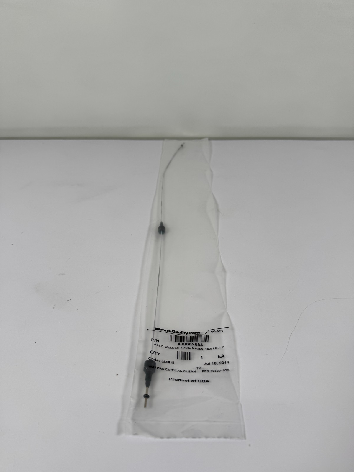 Waters Assy Welded Tube MP35N 19.0 LG LP UPLC Part Number 430002684