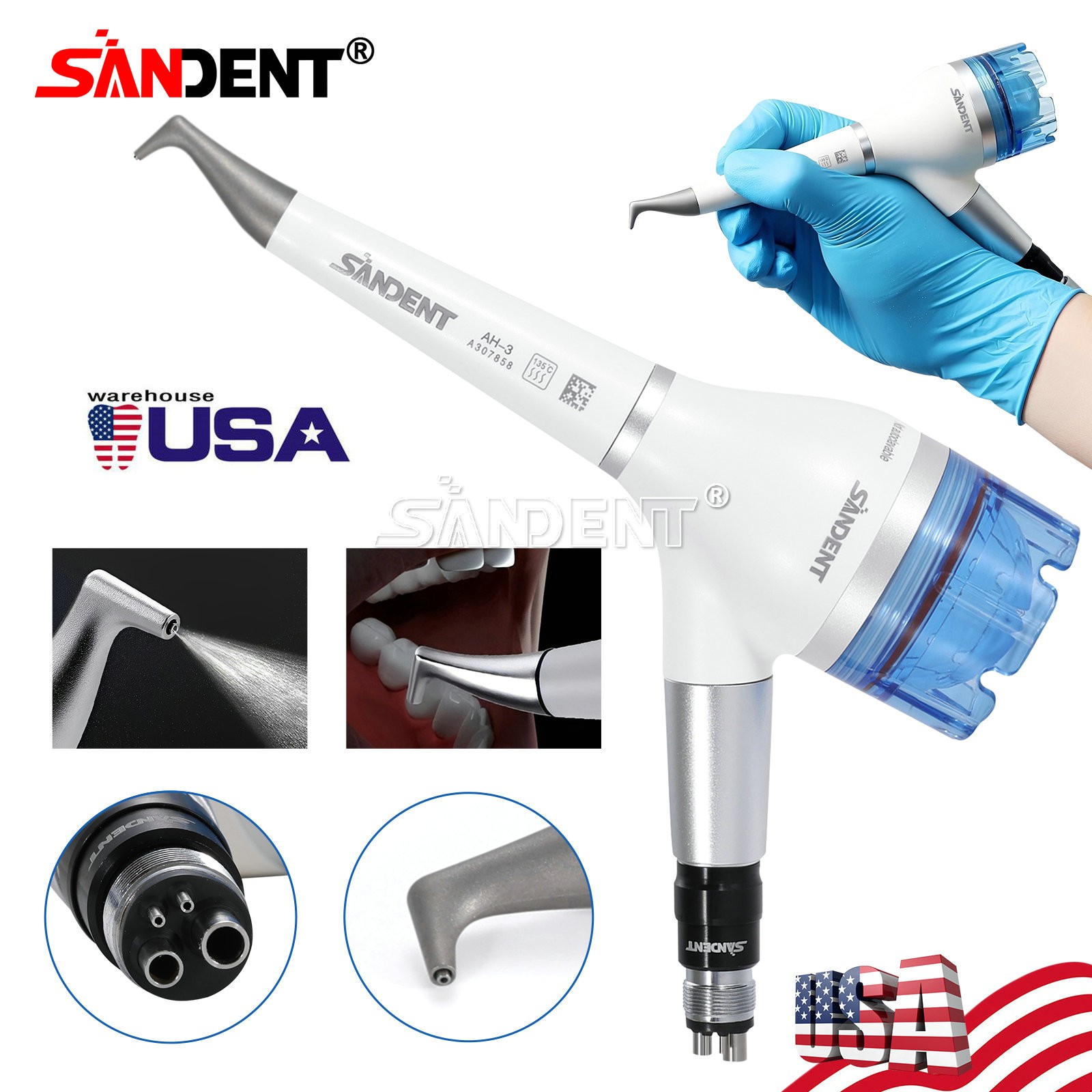 CICADA Dental 20:1 Reduction Implant Contra Angle Low Speed Handpiece Latch Type