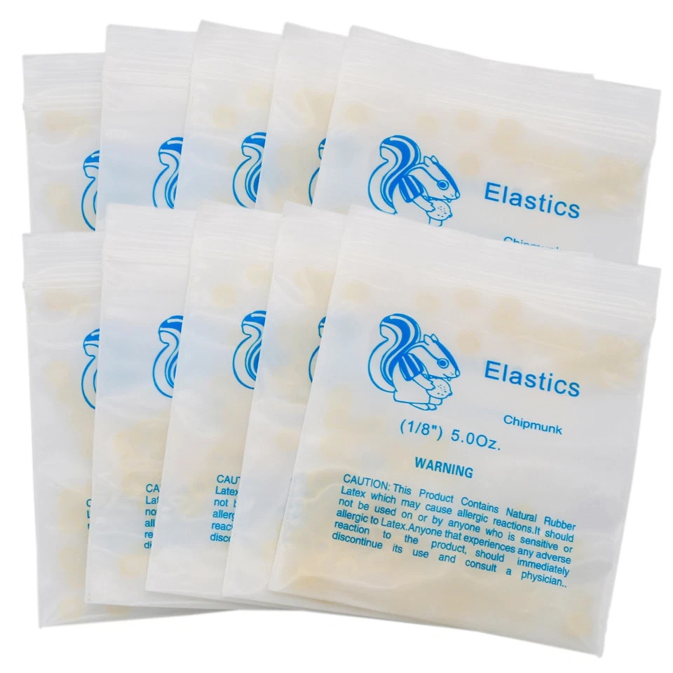 US Orthodontic 5.0Oz Elastics Braces Rubber Bands Latex Braces 1000/2000/3000Pcs