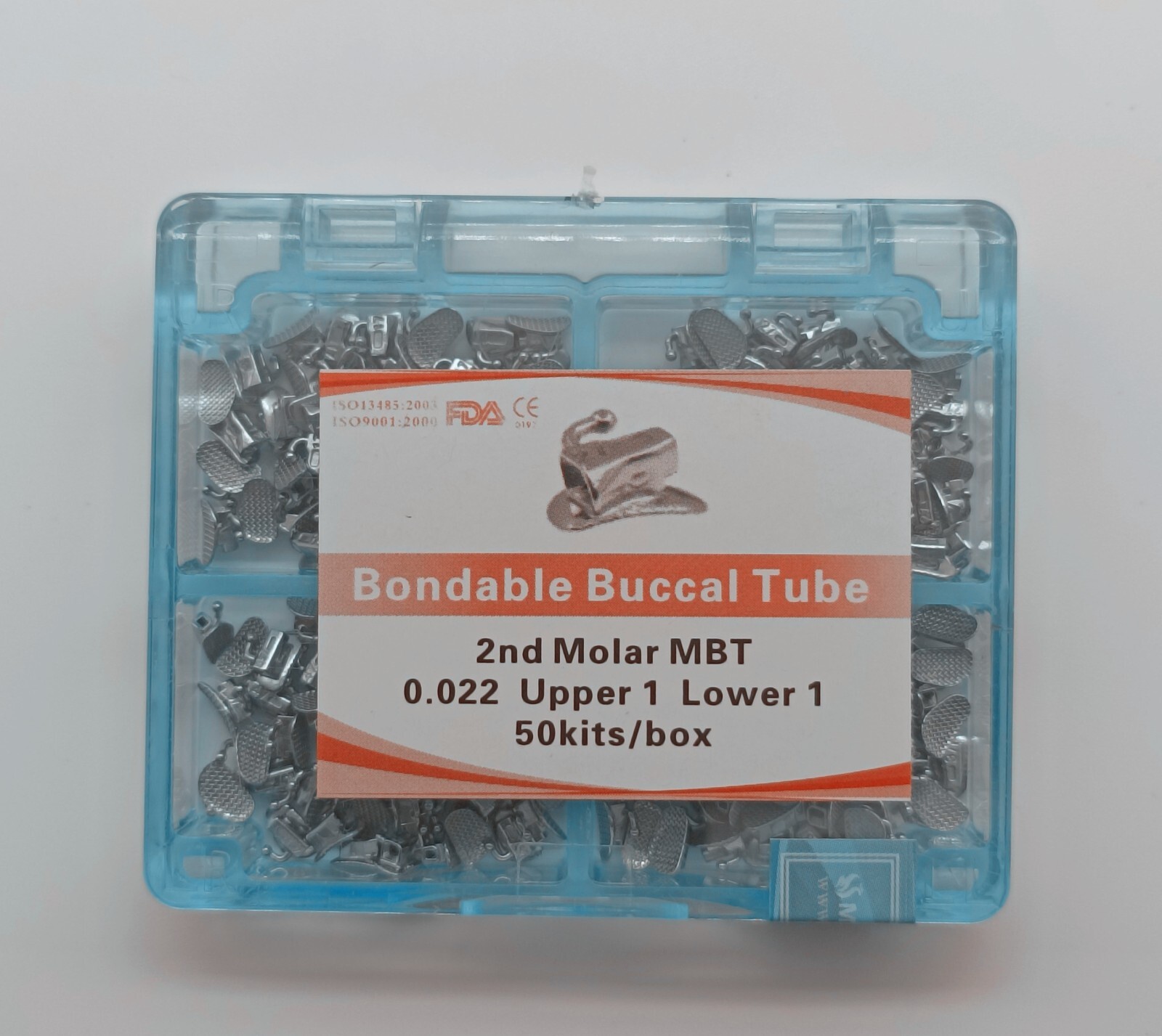 50Set Dental Ortho Bondable Buccal Tubes 1st 2nd Molar Roth/MBT 022 Mesh Base