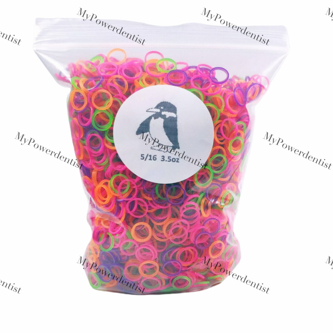 5000Pcs Dental Orthodontic Elastics Ligature Ties Bands Braces 2.5/3.5/4.5/6.5OZ