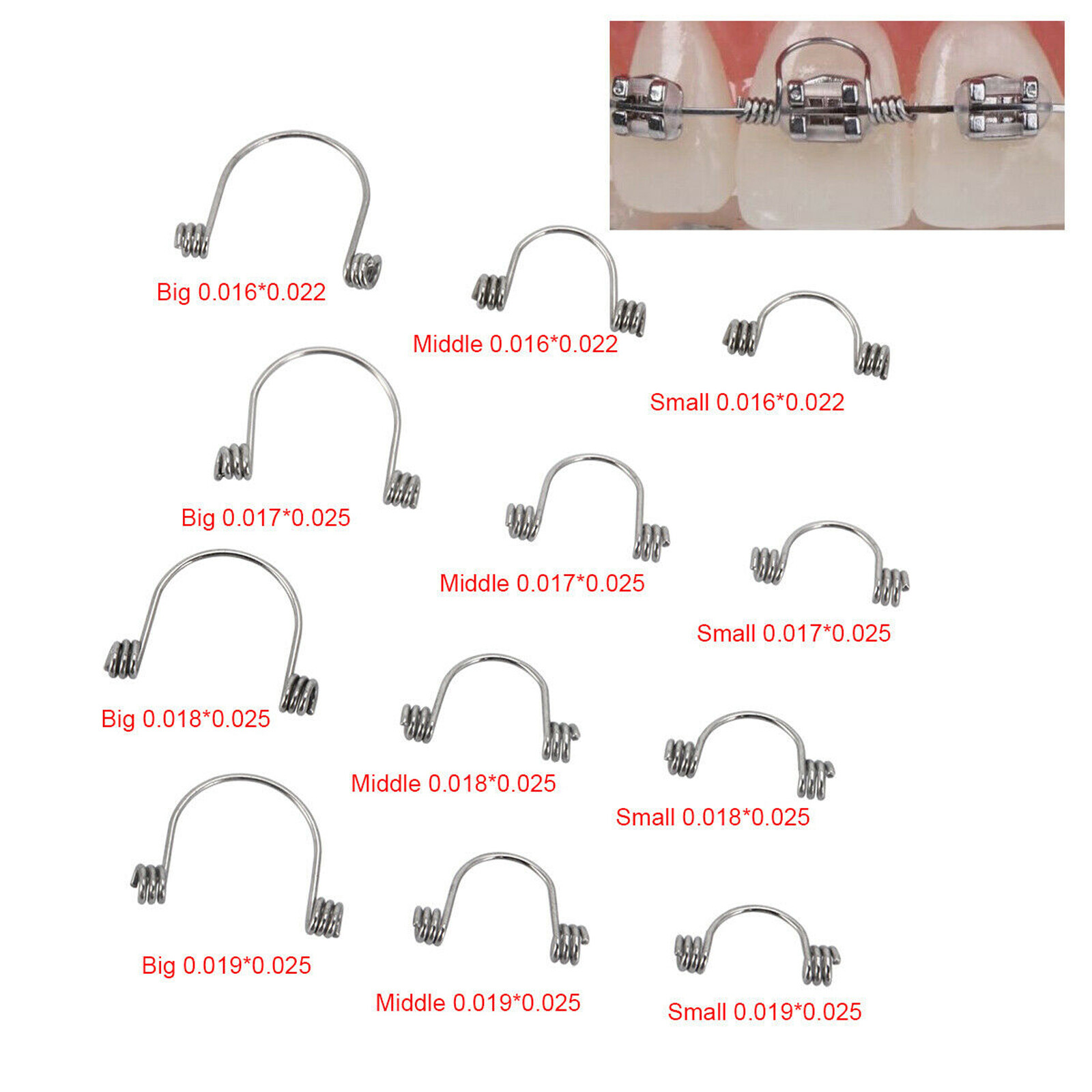 Dental Orthodontic Crimpable Hook Torque Spring Lingual Buttons Long Short Stop