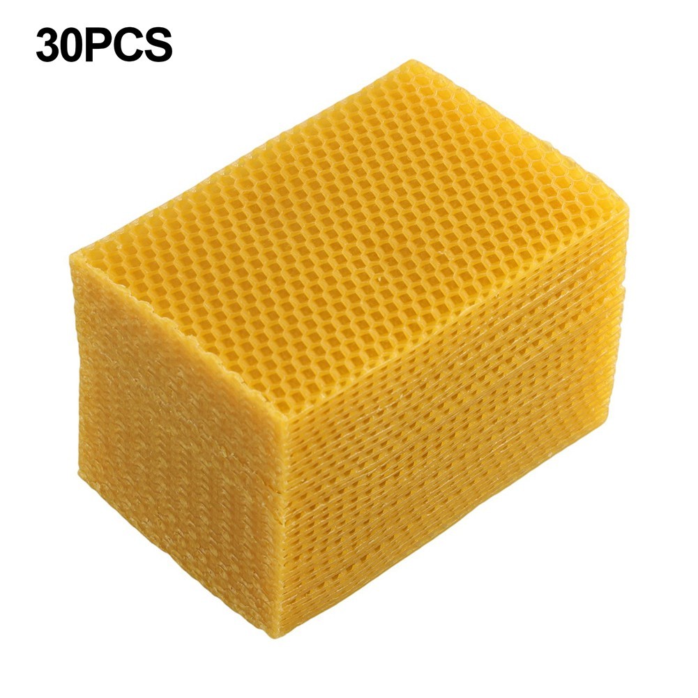 Craft and Bee Supplies Natural Beeswax Foundation Pack of 30 Size 9×13 2cm