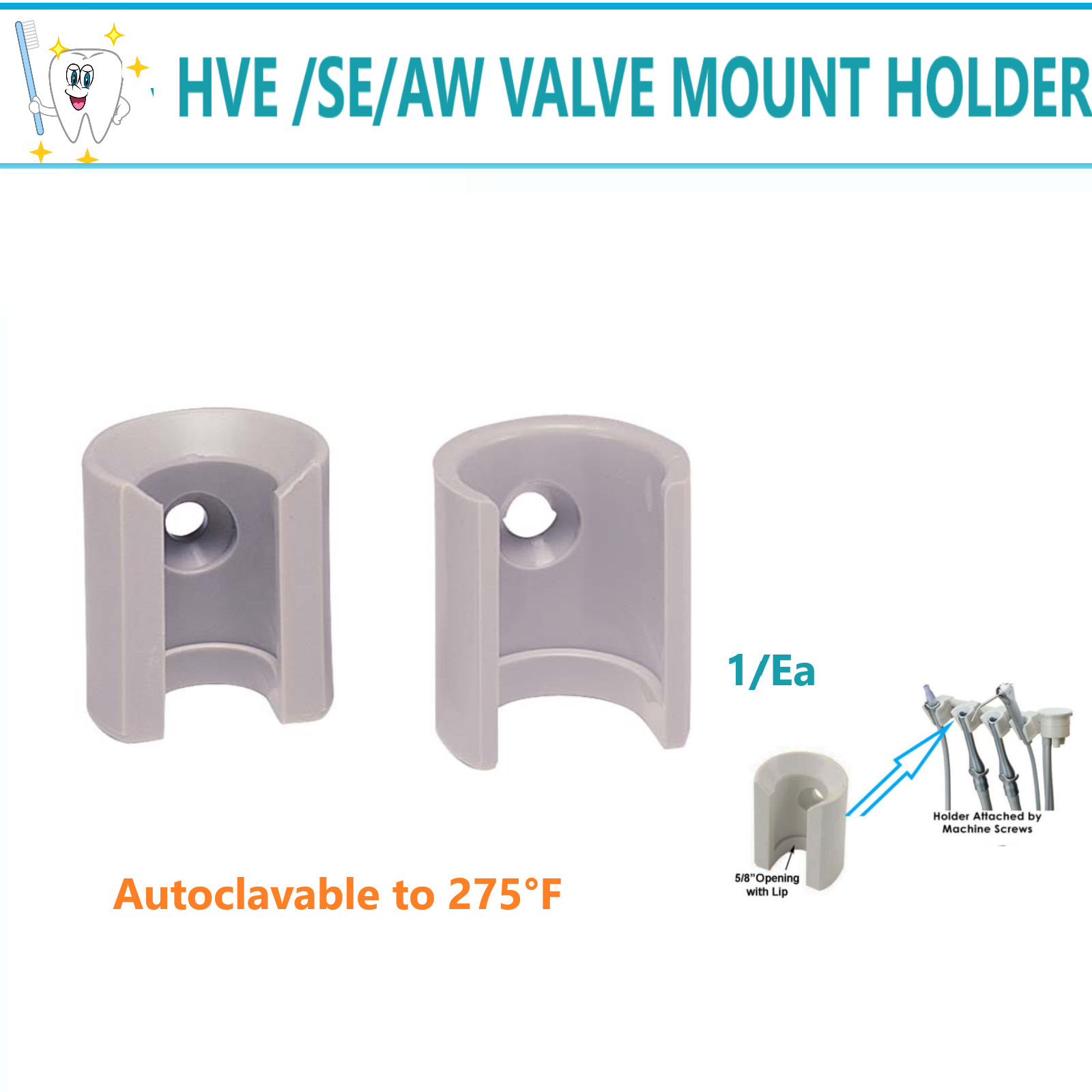 Dental Holder Assy, Standard For Handpieces, A/W syringes, Saliva Ejectors Mount