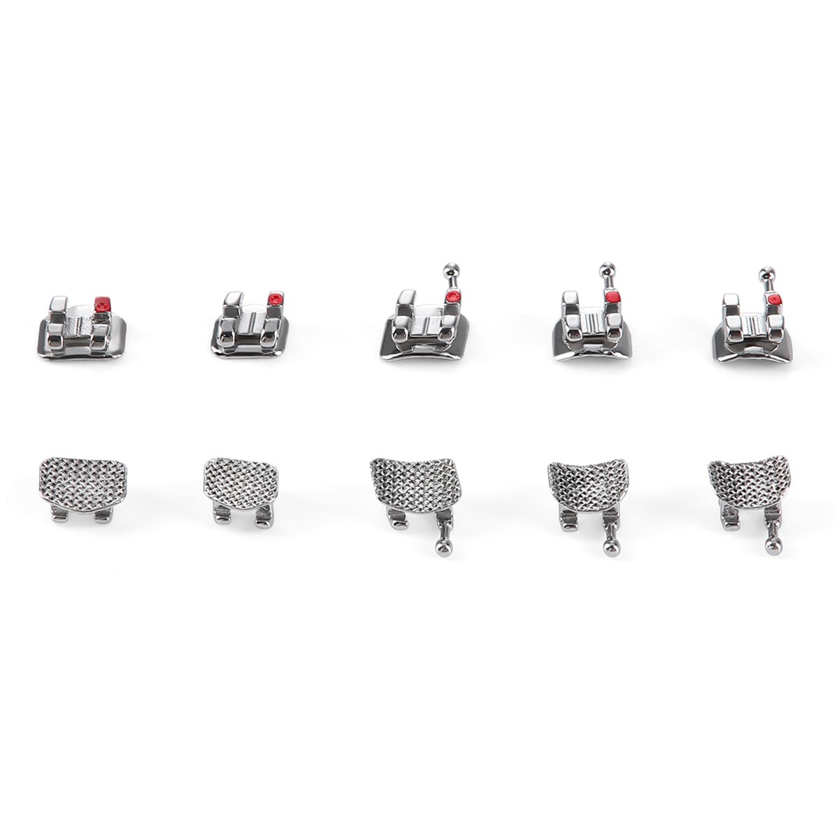 20 Pcs Dental Orthodontic Brackets Braces Mesh Base Mini Roth 018 345 Hooks