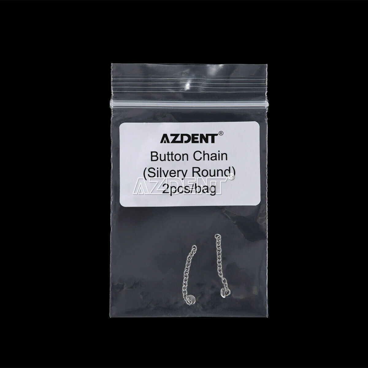 AZDENT Dental Orthodontic Traction Button Chain Round Silver/Gold Plated