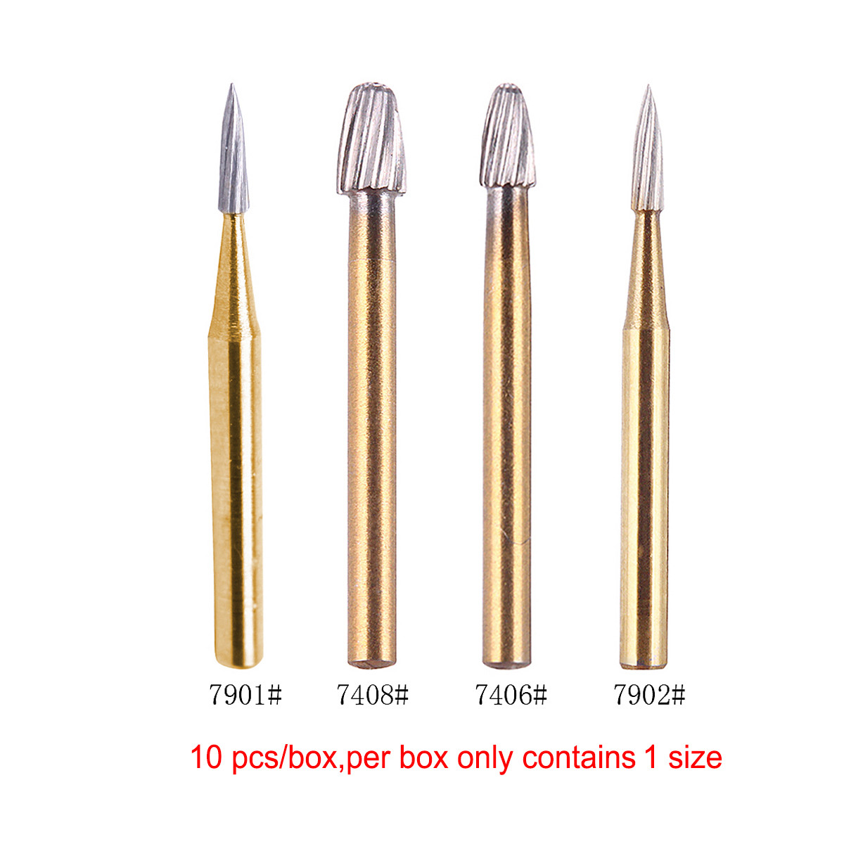 Dental Tungsten Carbide Burs Finishing Polishing Trimming FG Egg Football Flame