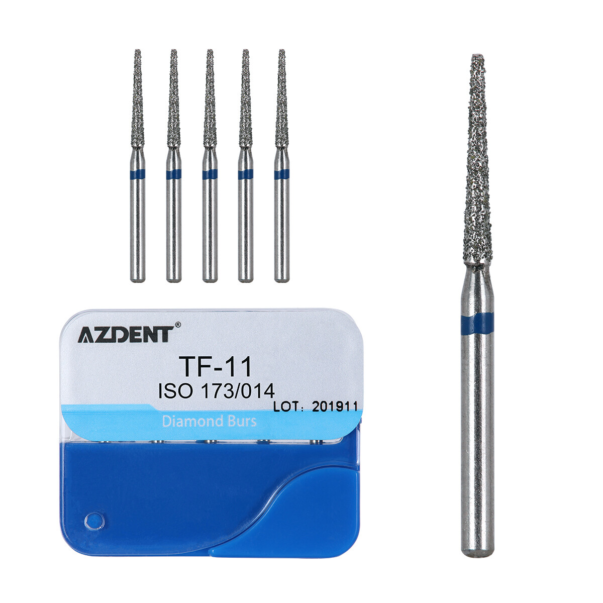 100pcs 20Types Dental High Speed Handpiece Diamond Burs Drills Medium FG 1.6mm