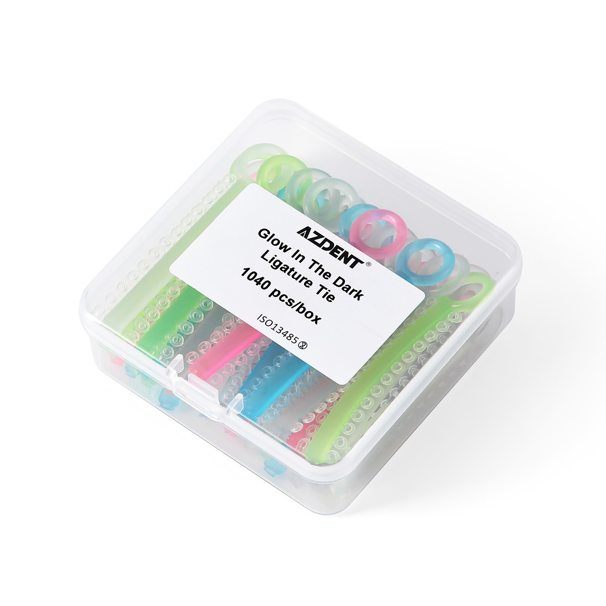 1040pcs/box Dental Orthodontic Ligature Ties Elastic Rubber Bands Dark Light Mix