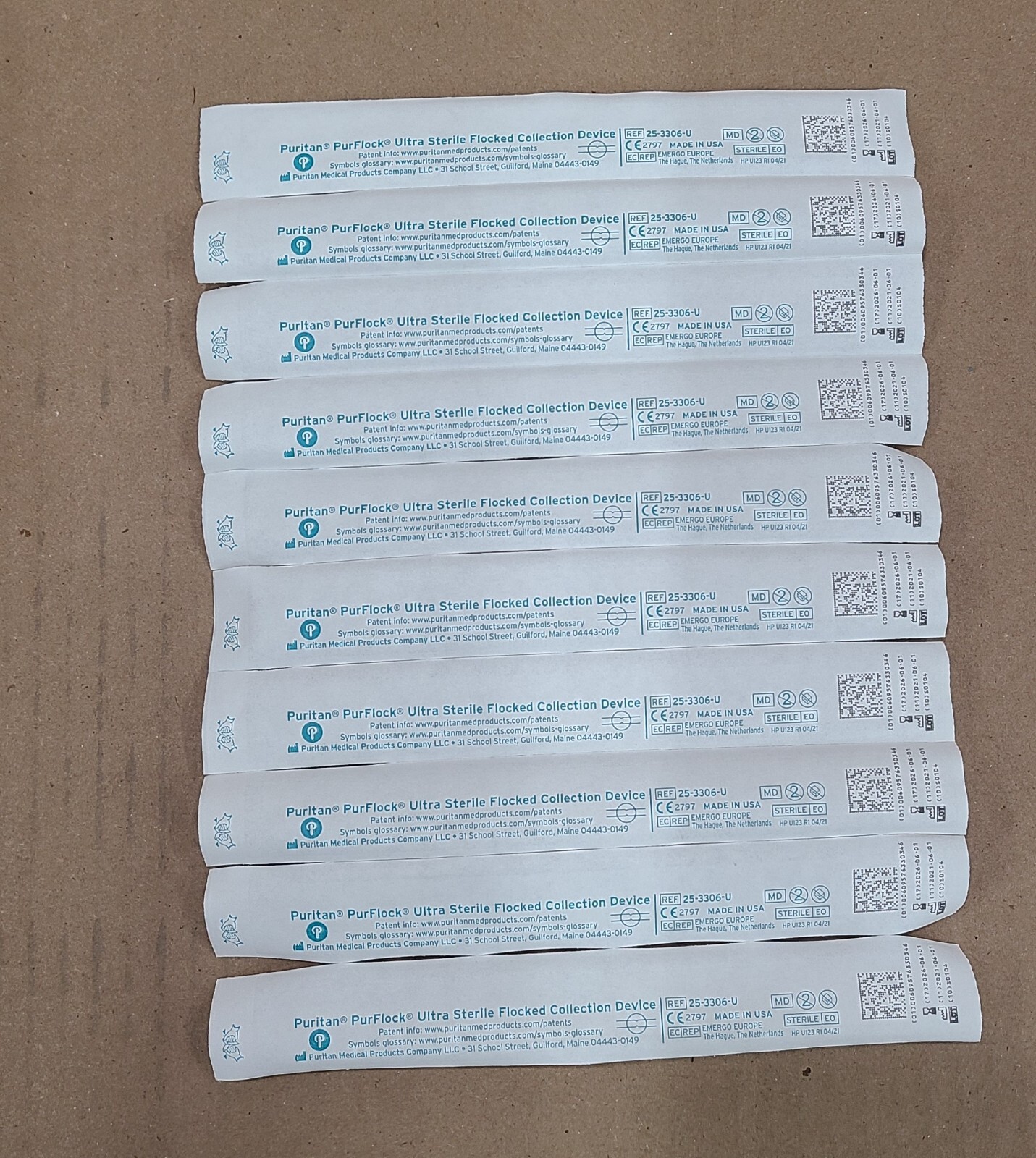 Puritan PurFlock Ultra 6″ Sterile Flock Swabs 80mm Break Box of 50 # 25-3306-U