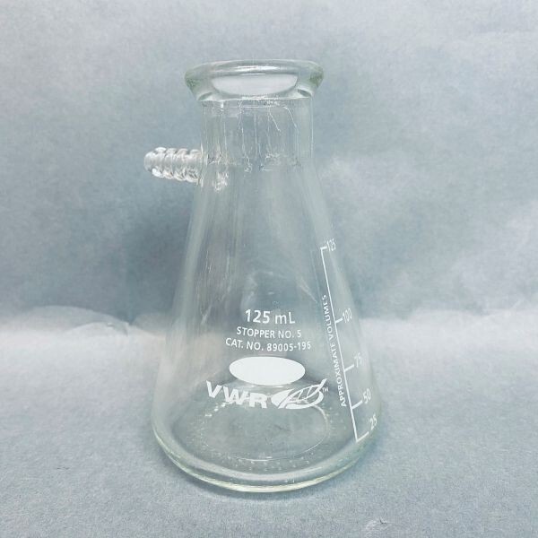 VWR Filtering Flask Heavy Wall 125 ml Side Hose Connection Lot of 3 Flasks