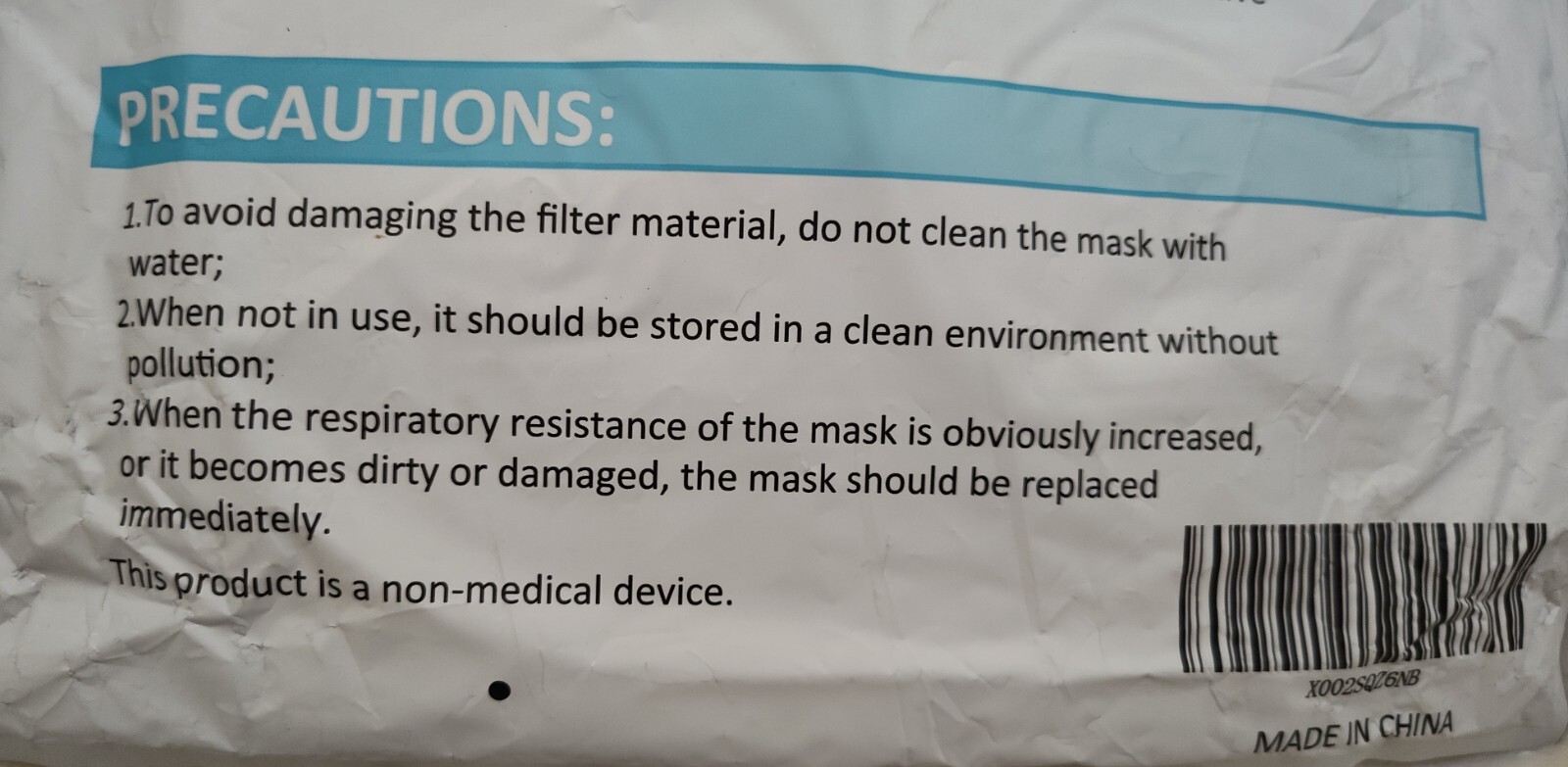 Face Mask 500PCS Adult Non Med. Black Disposable Masks 3-Layer Filter Protection