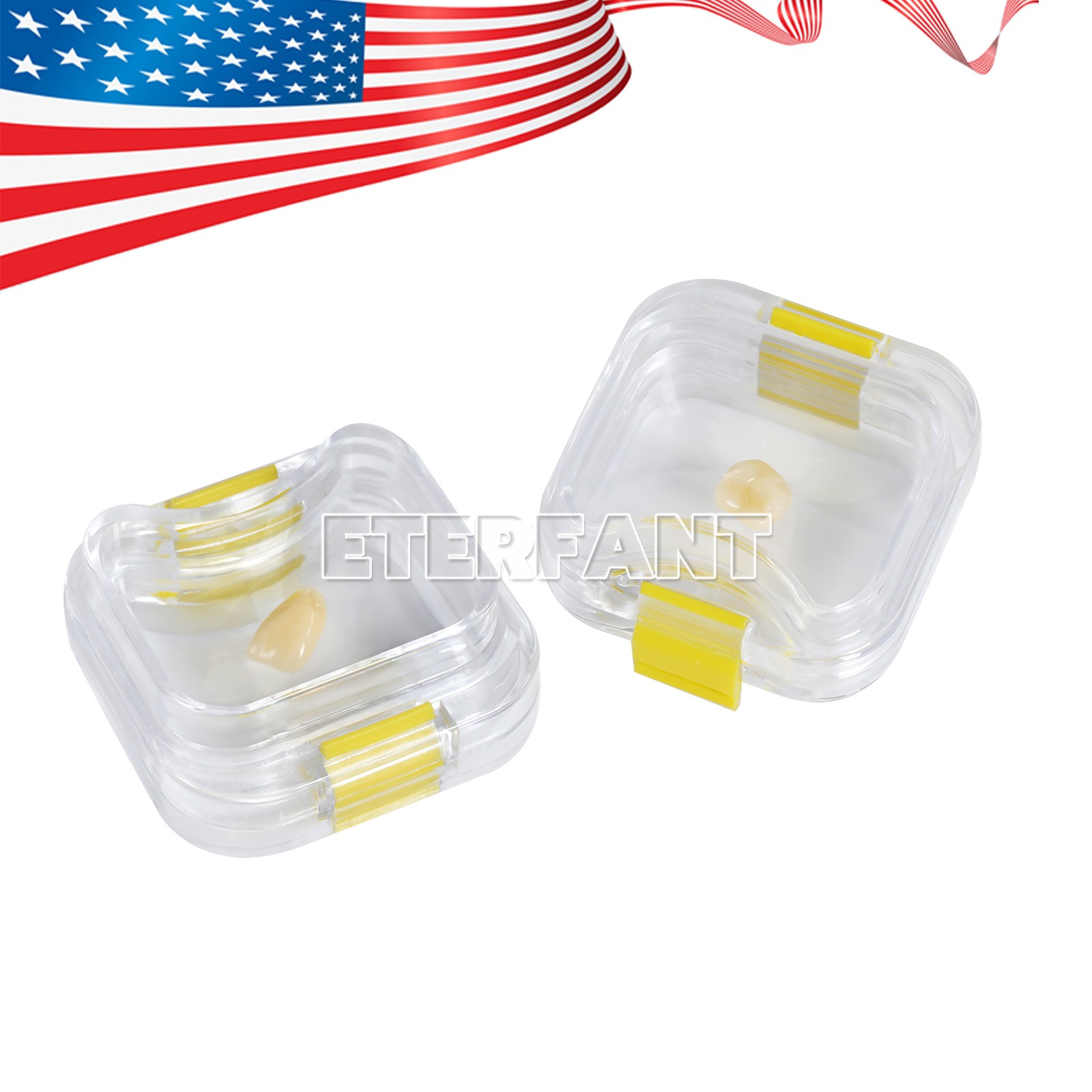 ETERFANT 100pcs Dental Crown and Bridge Pillow Box with Storage Display Box
