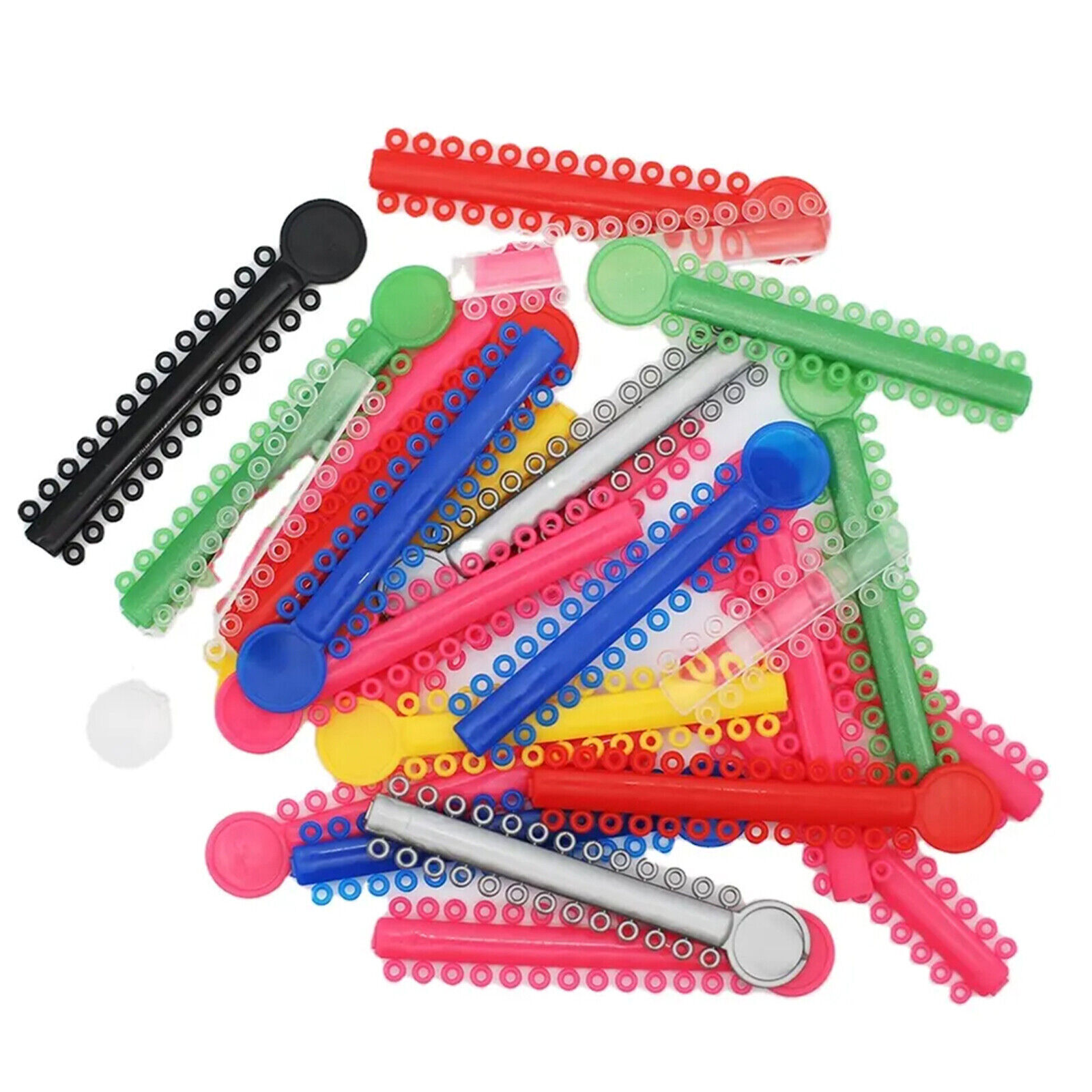 1040pcs Dental Orthodontic Ligature Ties Braces Elastic Rubber Bands Mixed Color