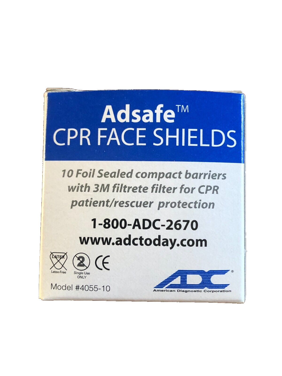 Adsafe CPR Face Shield Replacement, American Diagnostic Corp 4055-10, 10 Count
