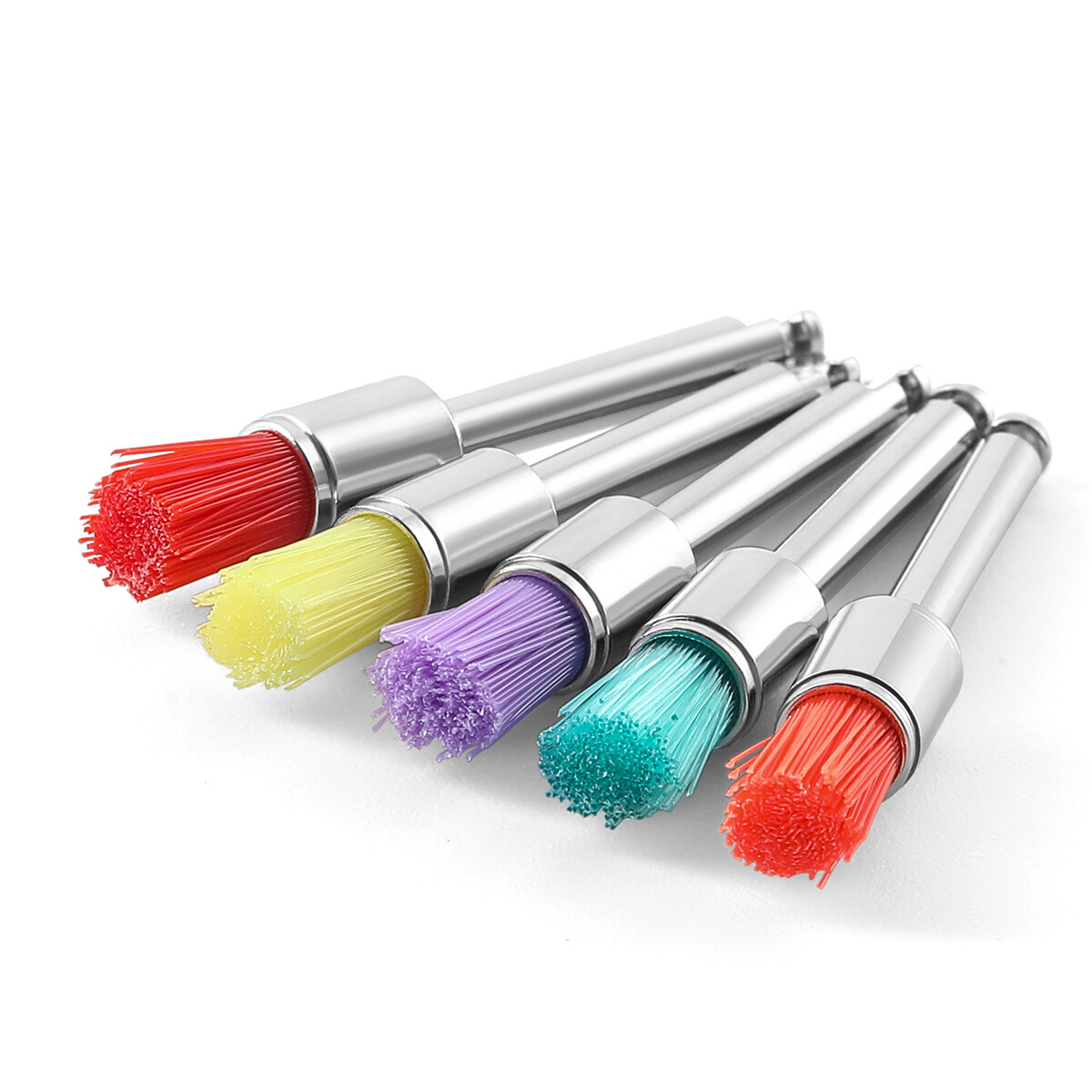 AZDENT Dental Colorful Nylon Bowl Polishing Polisher Prophy Brushes flat type