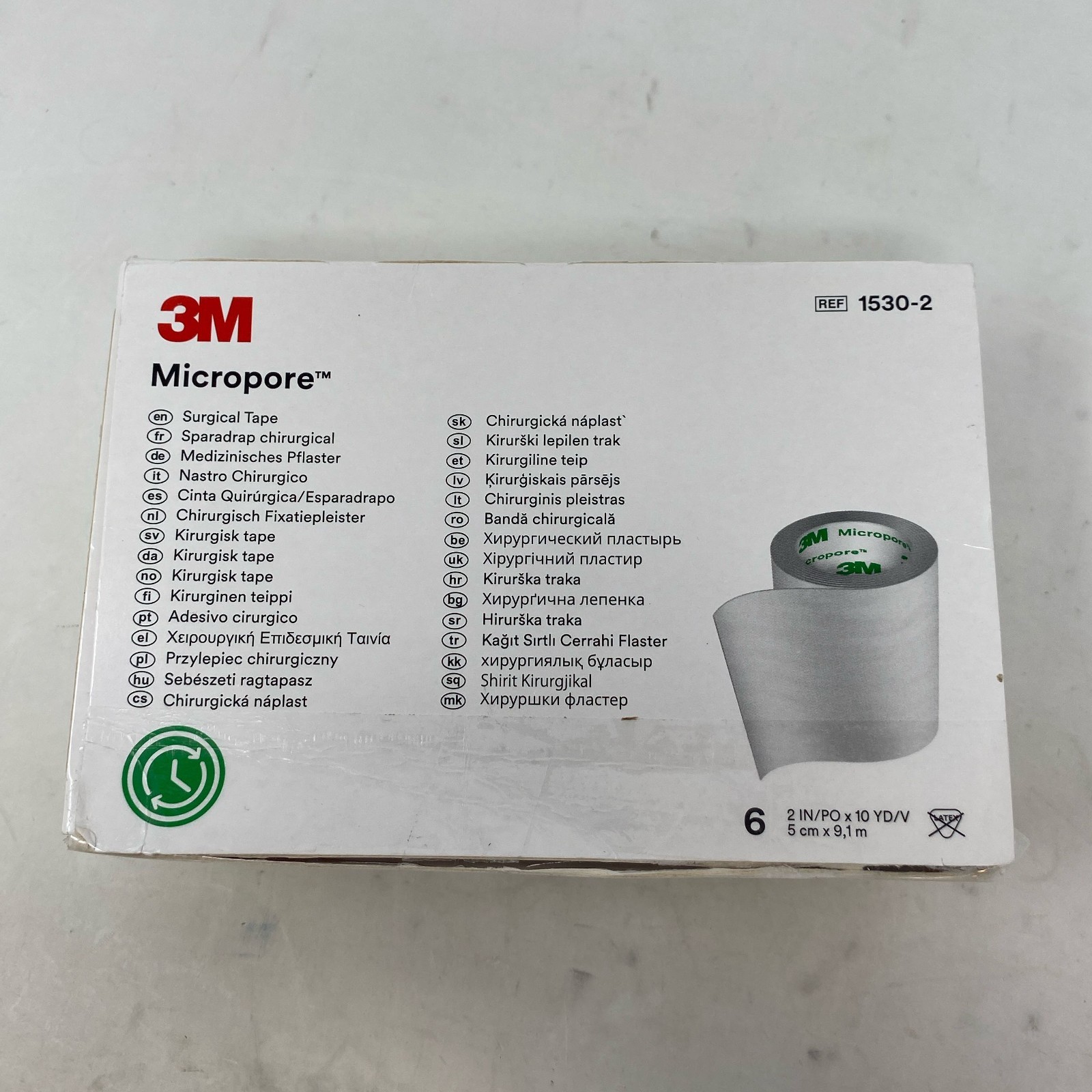 3M Micropore Paper Tape White 2″ x 10yd, Box of 6 Rolls