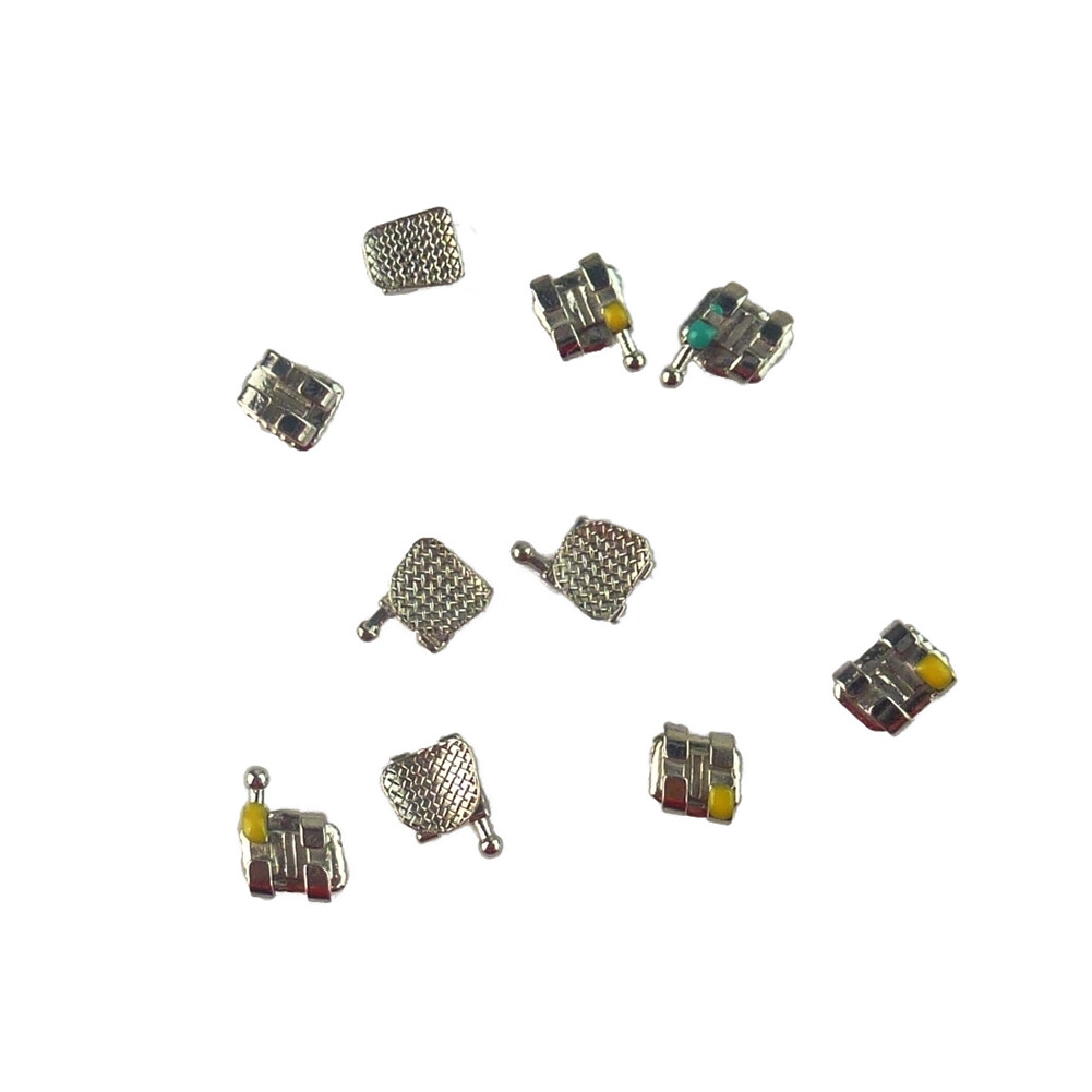 5pack Dental metal brackets roth/MBT orthodontic Mini braces slot.022 hook on345