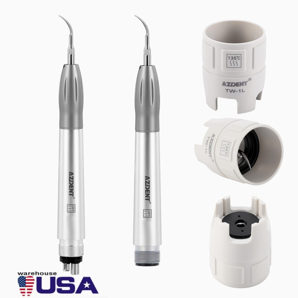 NSK Style Dental Ultrasonic Air Perio Scaler Handpiece 2 & 4-Holes 3 Tips