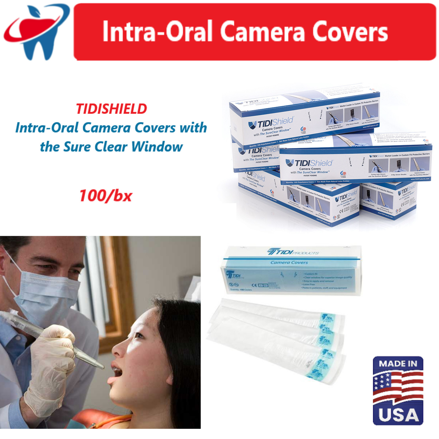 Dental Intraoral Camera Cover Schick USBCam Iris Insight All Models 100 / 500/Bx