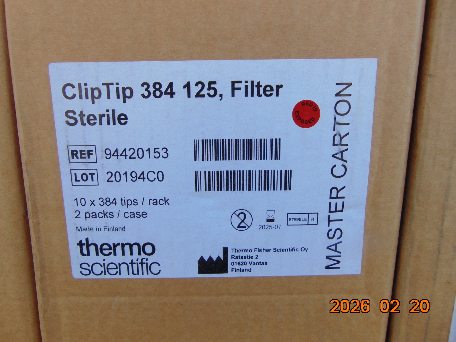 Thermo Scientific 94420153 – ClipTip 384 125ul Filter Sterile 10×384 Tips (Case)