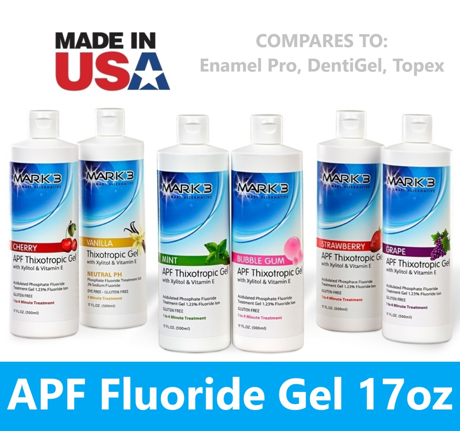 Flouride Gel Dental APF Thixotrophic 1.23% 17 oz Btl, Grape, Bubblegum Ex 11/26