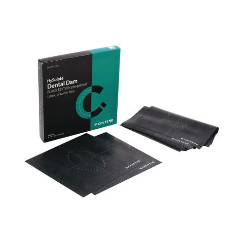 Coltene 60031353 HySolate Dental Dam Blck Prntd Heavy 152X152 36/Pk EXP Jun 2026