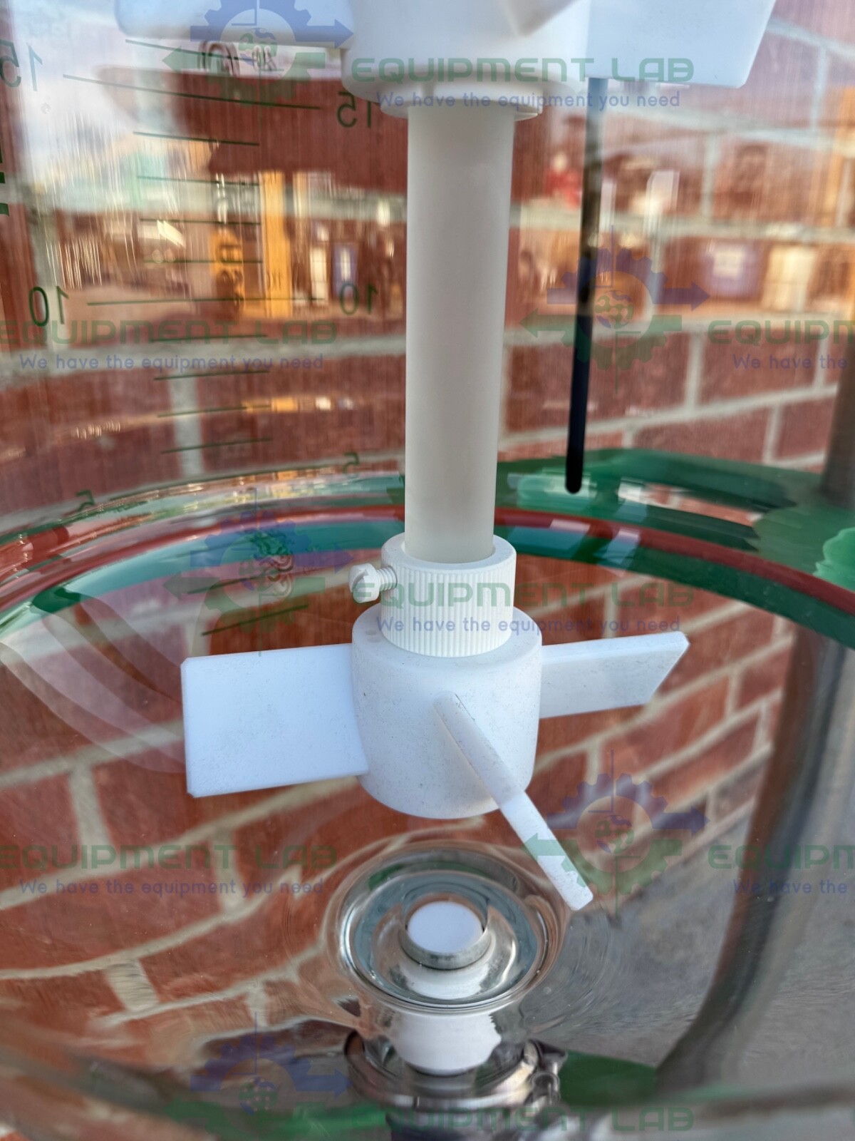 Chemglass 30 Liter Glass Reactor w/ Chemglass Overhead 1/4 HP Stirrer