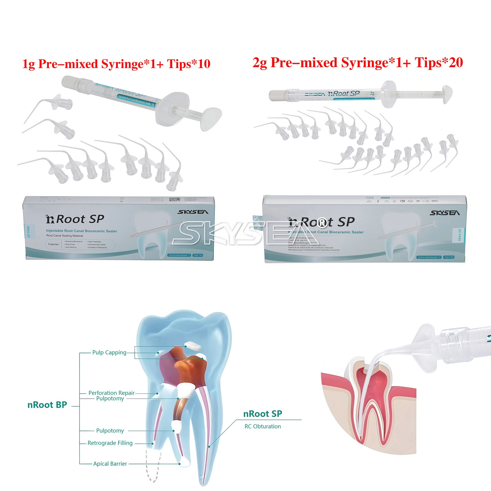 Dental Injectable Root Canal Bioceramic Sealer Endodontic Sealing Material Fill