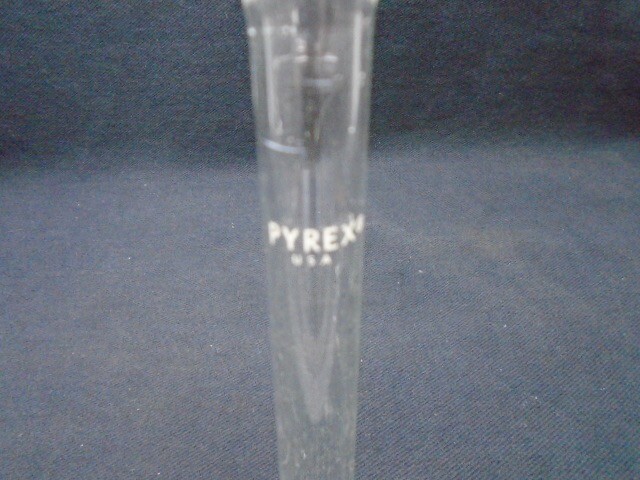 CORNING PYREX 147mm ID Glass 60° Angle Filling Funnel 10-1/4” OAH 15mm OD Stem