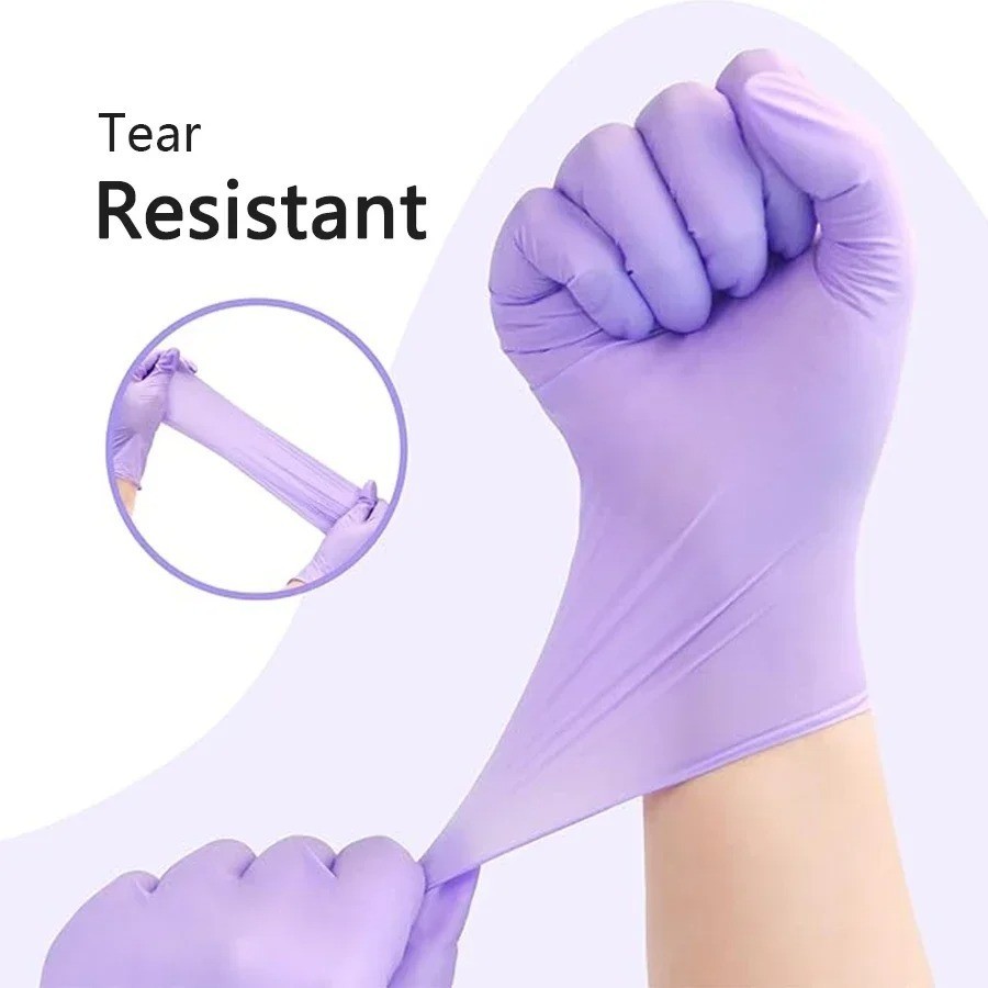 100 Disposable Nitrile Gloves Powder Free Latex Free Medical Use & Food Grade