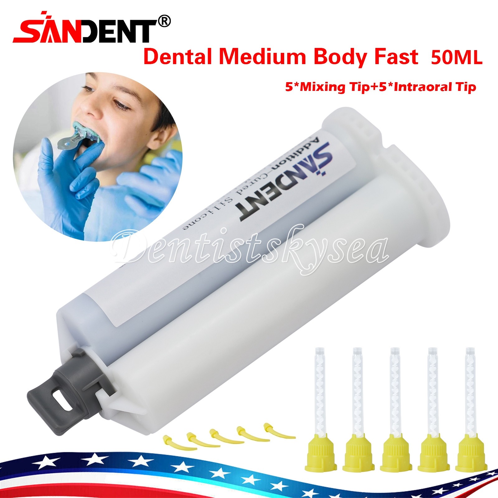 Medium Body Fast Rapid Set Dental Impression Material 50mL Cartridge VPS PVS