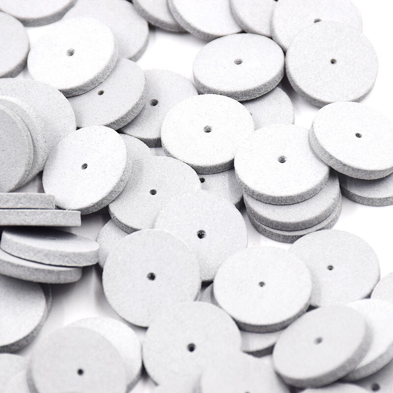 50Pc Dental White Resin Porcelain Silicone Rubber Coarse Polishing Wheels Polish
