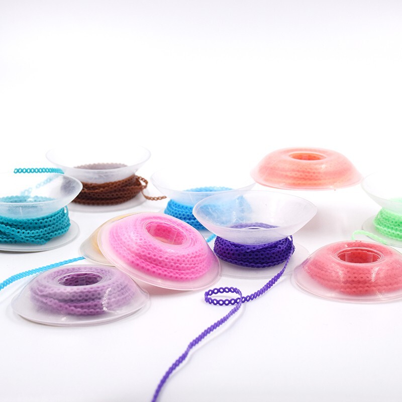 Dental Orthodontic Elastic Ultra Power Chain Long/Short/Continuous 44 Color