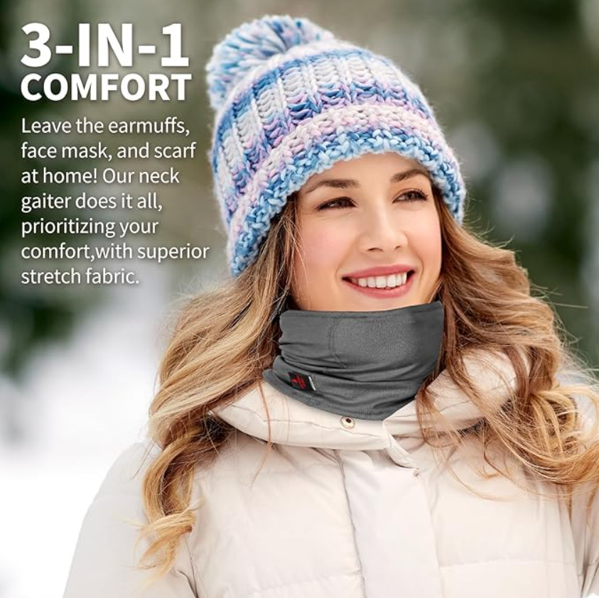 2 Pack FR Neck Gaiter Face Mask 100% Cotton Flame Resistant Welding Arc Shield