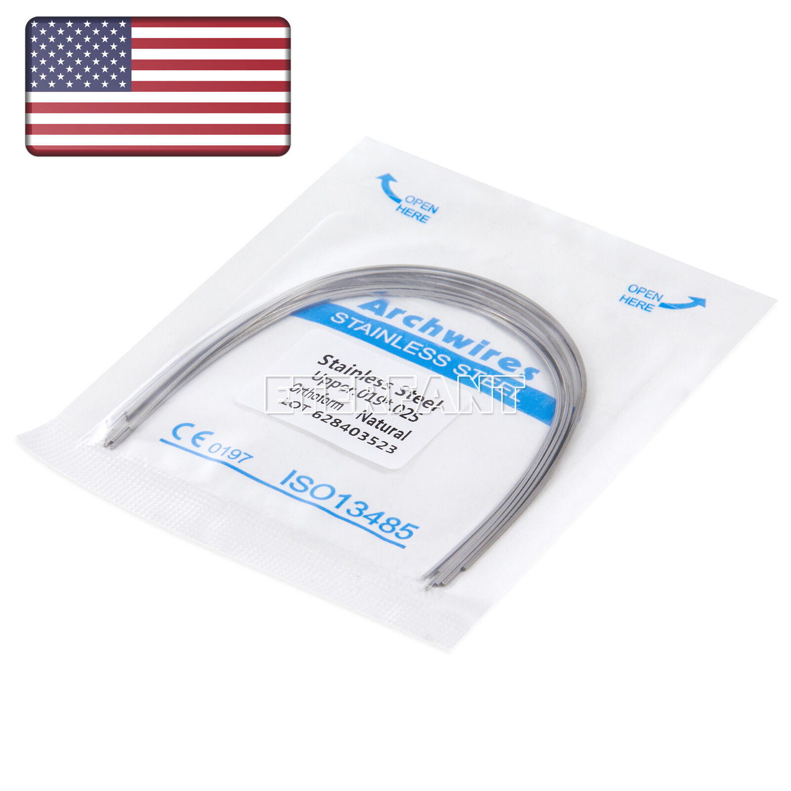 0.99/pack ETERFANT Dental Orthodontic Arch Wire Rectangular NiTi/Stainless Steel