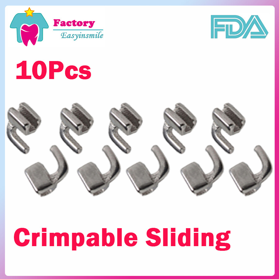 30Pc Easyinsmile Dental Orthodontic Crimpable Hook Sliding Stainless Steel Hooks