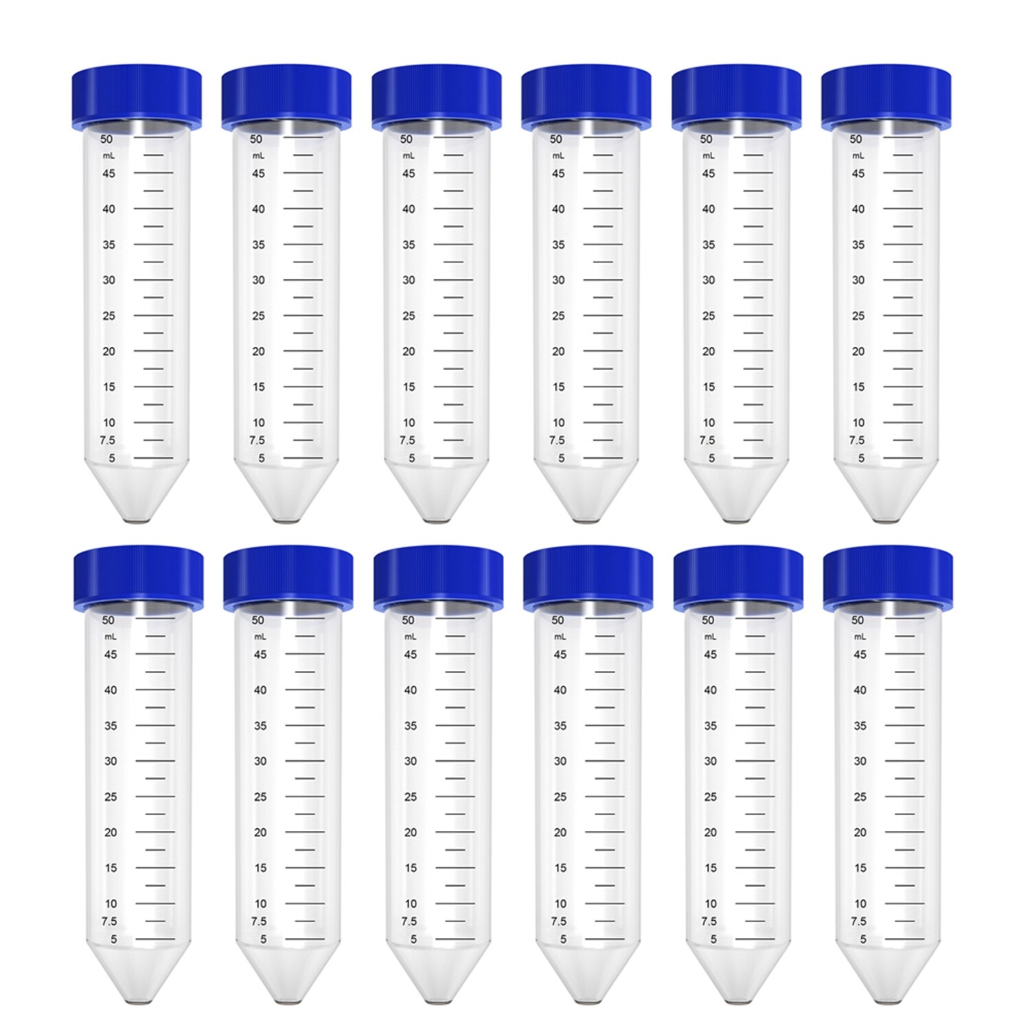 Simpure 5000x Sterile Conical Plastic Test Tubes 50mL Screw Cap DNase/RNase Free