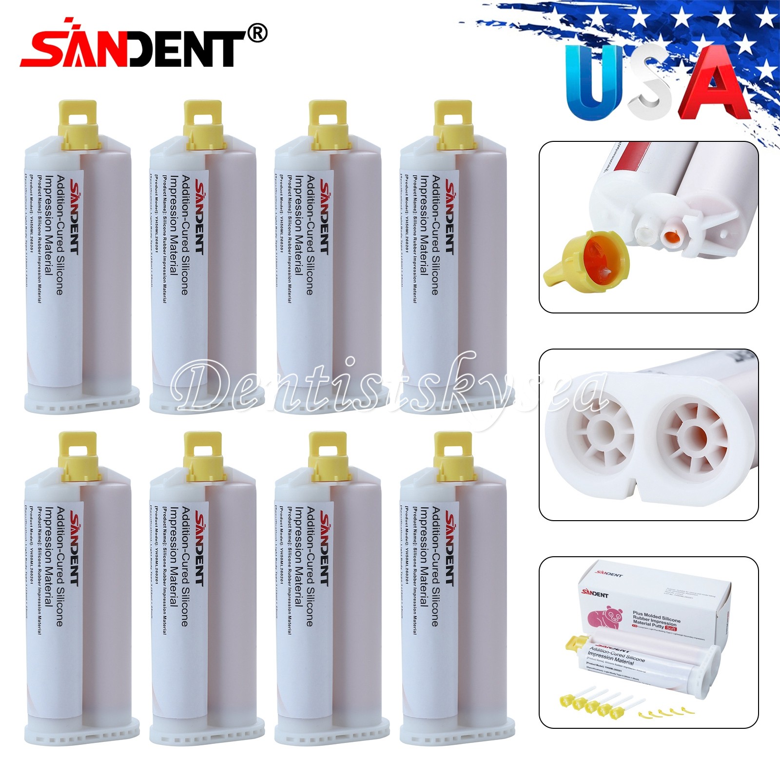 1-10 Dental Hygiene Prophy Handpiece 4:1 Straight Nose Motor 4H FreeShip