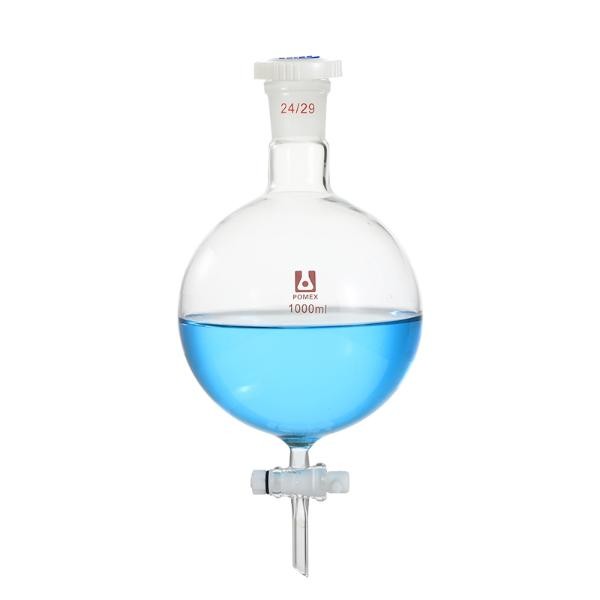 250ml-5000ml Spherical Separating Funnel Borosilicate Glass Lab Equipment ca