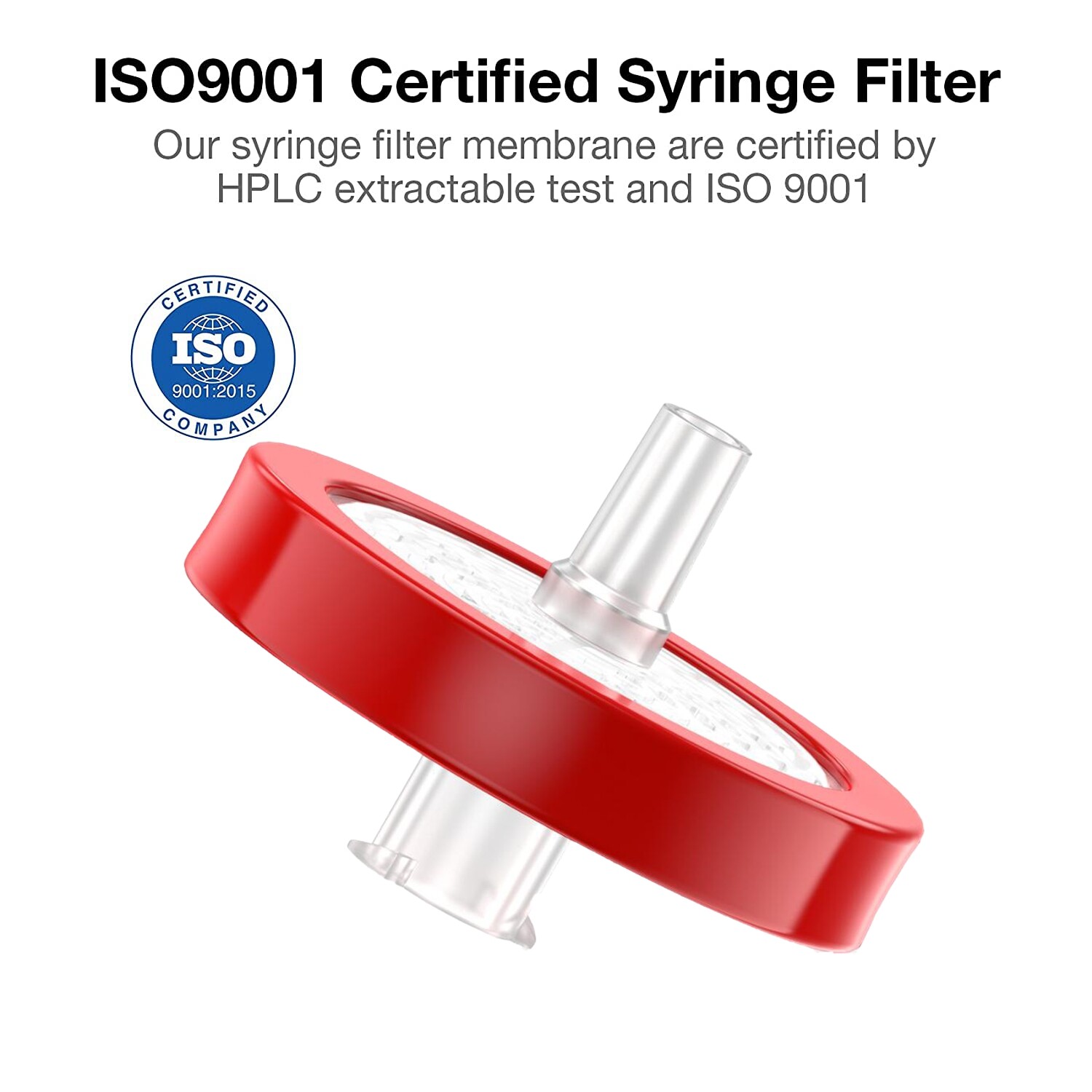 HPLC Syringe Filter PTFE 0.45 Micron Pore Size 25mm Diameter Non-Sterile 10 Pack